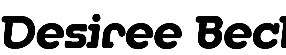 Desiree Becker Extra Bold Italic Font Download Free