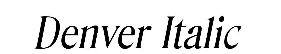 Denver Italic Font Download Free