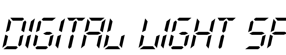 Digital Light SF Italic Font Download Free