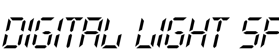 Digital Light SF Italic Font Download Free