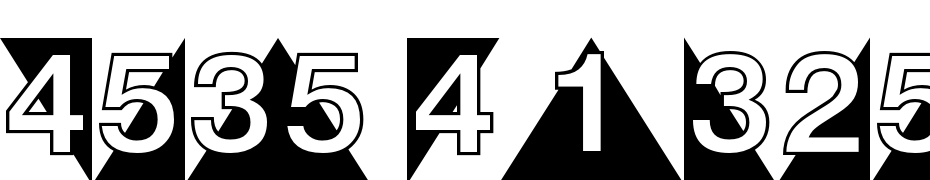 Deco Numbers LH Triangle Font Download Free