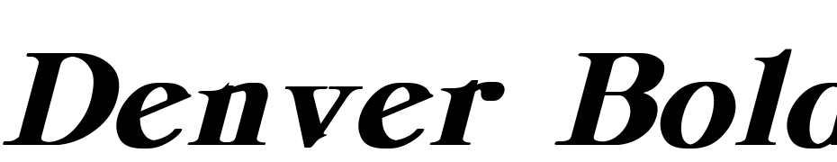 Denver Bold Italic Font Download Free