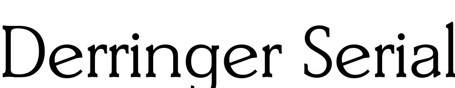 Derringer Serial Light Regular Font Download Free
