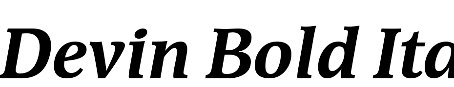 Devin Bold Italic Font Download Free