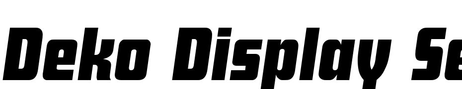 Deko Display Serial Bold Italic Font Download Free