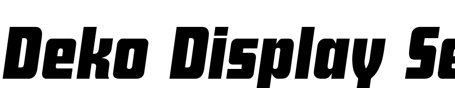 Deko Display Serial Bold Italic Font Download Free