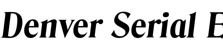 Denver Serial Extra Bold Regular Italic Font Download Free