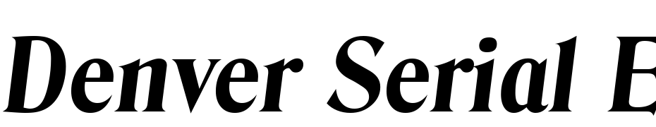 Denver Serial Extra Bold Regular Italic Font Download Free