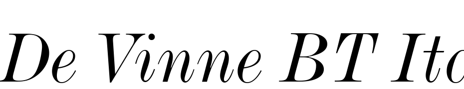 De Vinne BT Italic Font Download Free