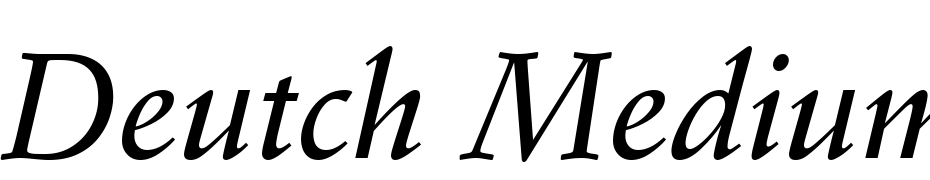 Deutch Medium SSi Medium Italic Font Download Free