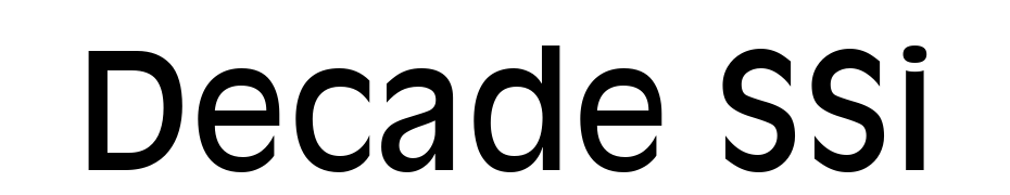 Decade SSi Font Download Free