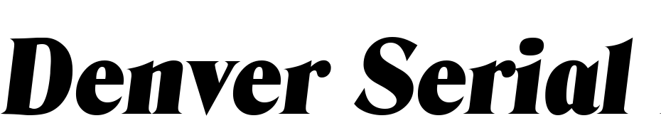 Denver Serial Black Regular Italic Font Download Free