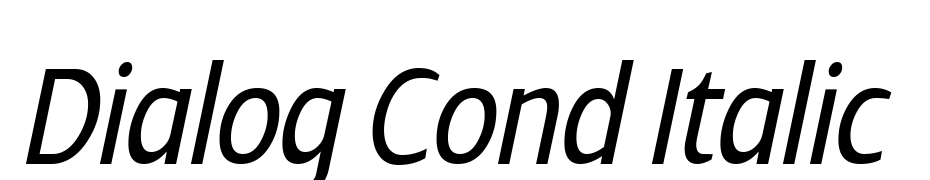 Dialog Cond Italic Yazı tipi ücretsiz indir