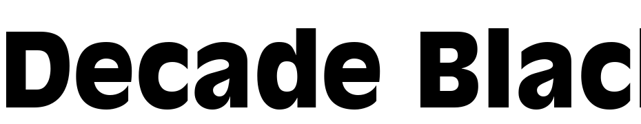 Decade Black SSi Black Font Download Free
