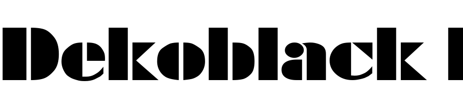 Dekoblack Expanded Font Download Free