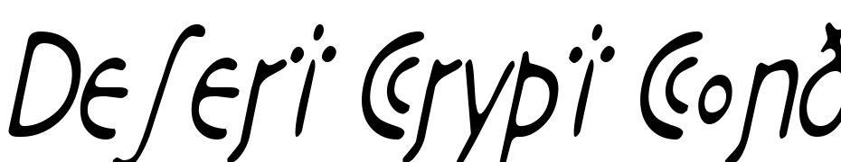 Desert Crypt Condensed Oblique Font Download Free