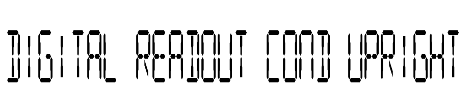 Digital Readout Cond Upright Font Download Free