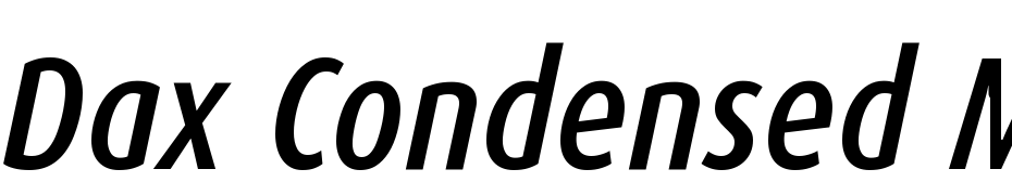 Dax Condensed Medium Italic Font Download Free