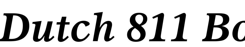 Dutch 811 Bold Italic BT Font Download Free