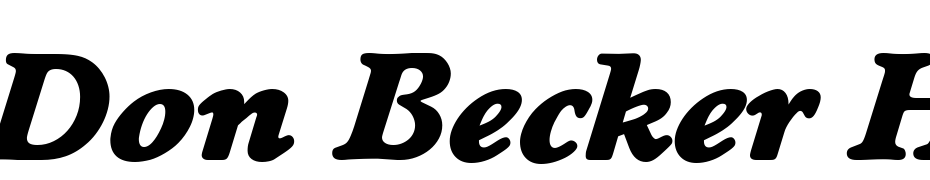 Don Becker Heavy Italic Font Download Free