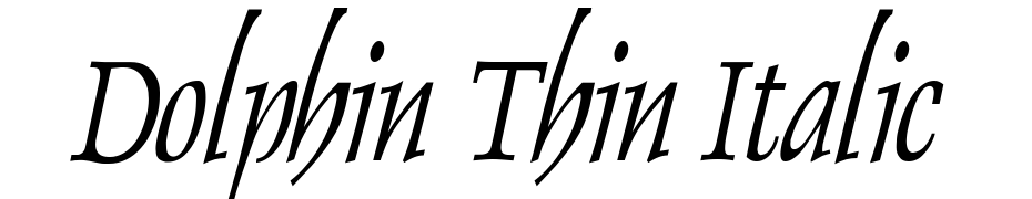 Dolphin Thin Italic Font Download Free