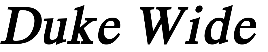 Duke Wide Bold Italic Font Download Free