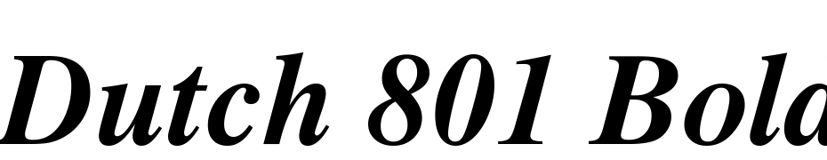 Dutch 801 Bold Italic SWA Font Download Free