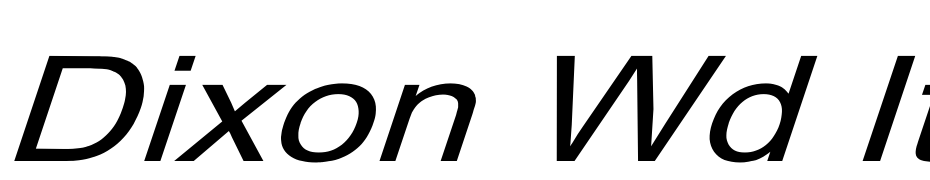 Dixon Wd Italic Font Download Free