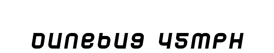 Dunebug 45MPH Font Download Free