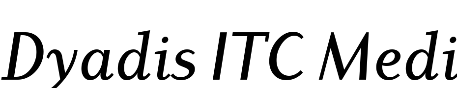 Dyadis ITC Medium Italic Font Download Free