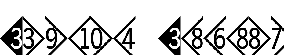 Double Digits Diamond Font Download Free