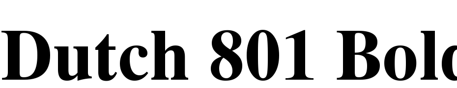 Dutch 801 Bold Win95BT Font Download Free