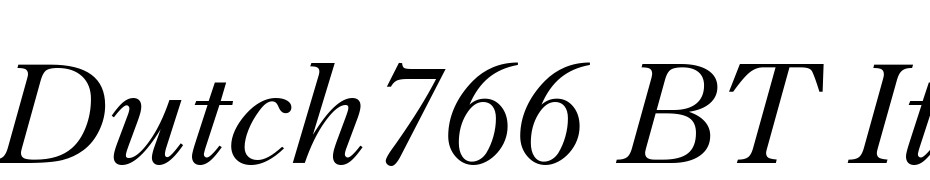 Dutch766 BT Italic Font Download Free