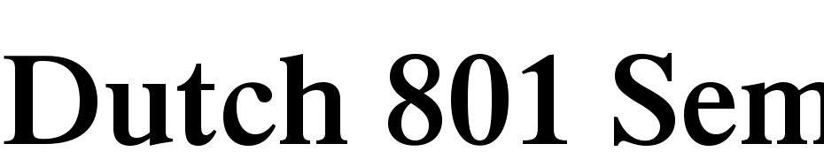 Dutch 801 Semi Bold BT Font Download Free