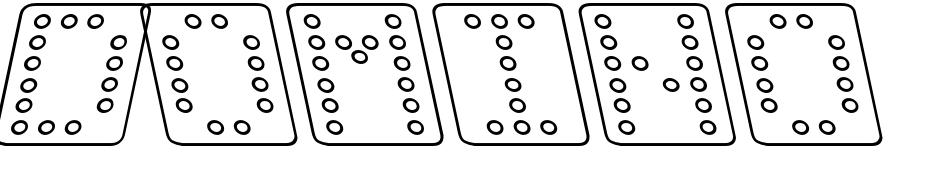 Domino Square Kursiv Omrids Font Download Free