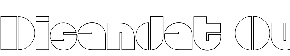 Disandat Outline SF Font Download Free