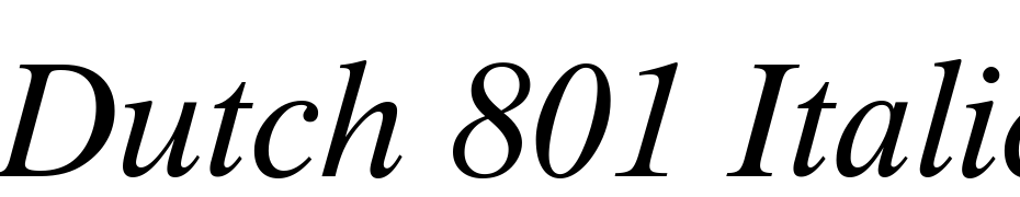 Dutch 801 Italic Win95BT Font Download Free