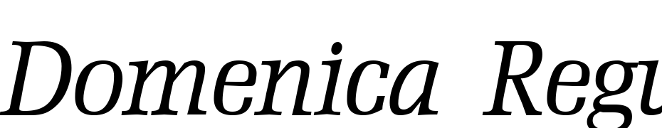 Domenica Regular Italic Font Download Free