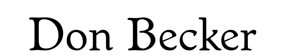Don Becker Font Download Free