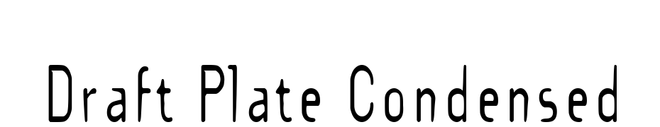 Draft Plate Condensed Scarica Caratteri Gratis