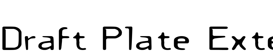 Draft Plate Extended Font Download Free