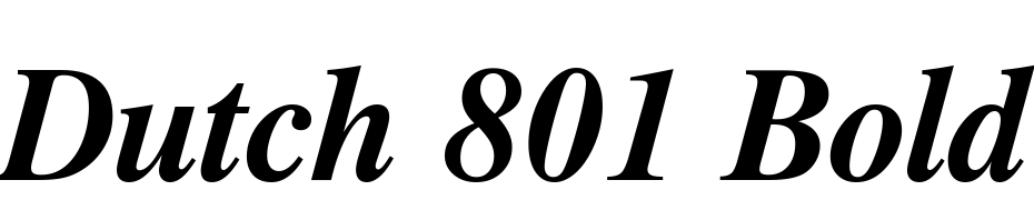 Dutch 801 Bold It Win95BT Font Download Free