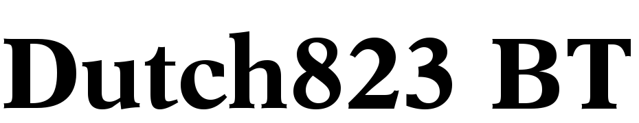 Dutch823 BT Bold Font Download Free
