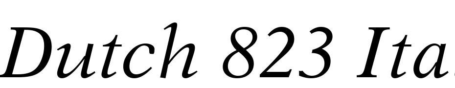 Dutch 823 Italic BT Font Download Free