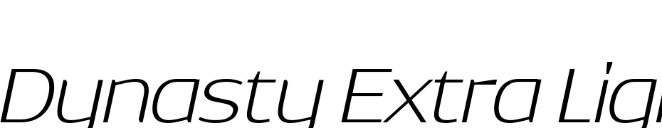 Dynasty Extra Light Italic Font Download Free
