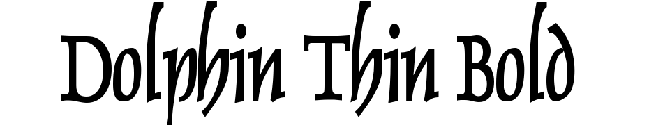 Dolphin Thin Bold Font Download Free