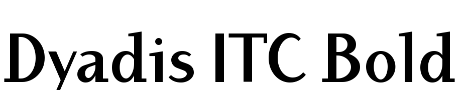 Dyadis ITC Bold Font Download Free
