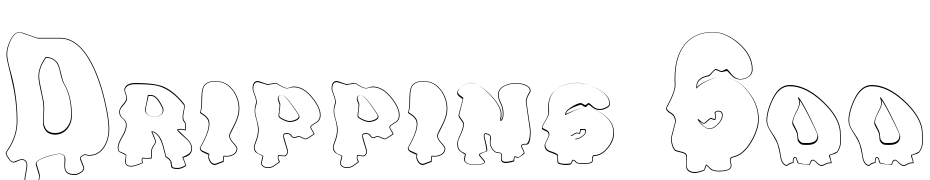 Dripping Goo Outline Font Download Free