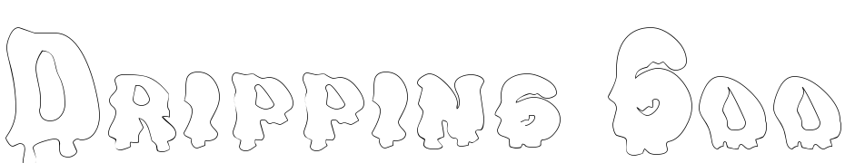 Dripping Goo Outline Schrift Herunterladen Kostenlos