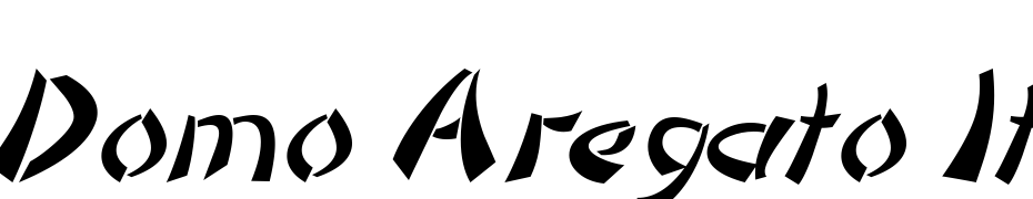 Domo Aregato Italic Font Download Free